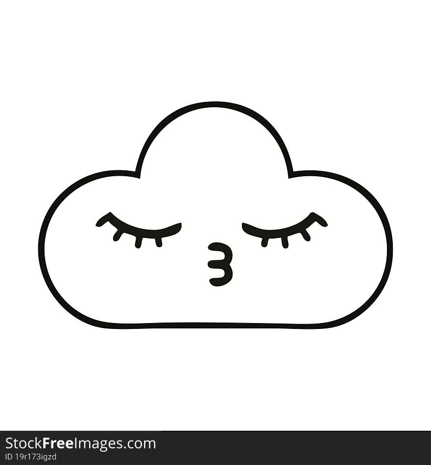 Cute Cartoon White Cloud