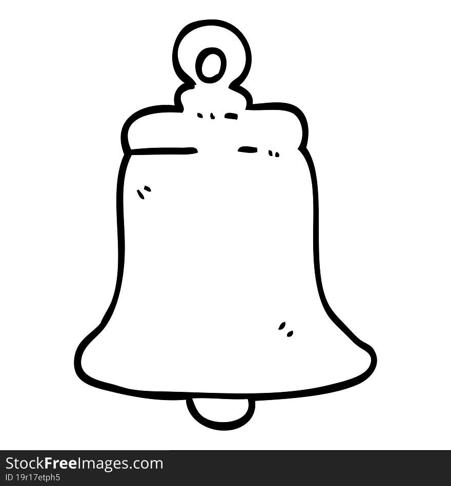 line drawing cartoon ringing bell