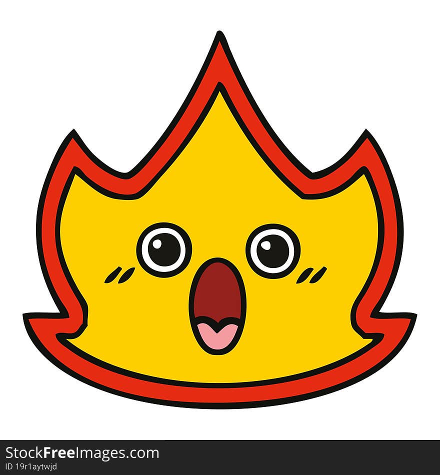 cute cartoon of a fire. cute cartoon of a fire