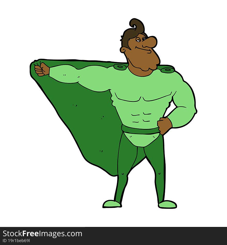 funny cartoon superhero