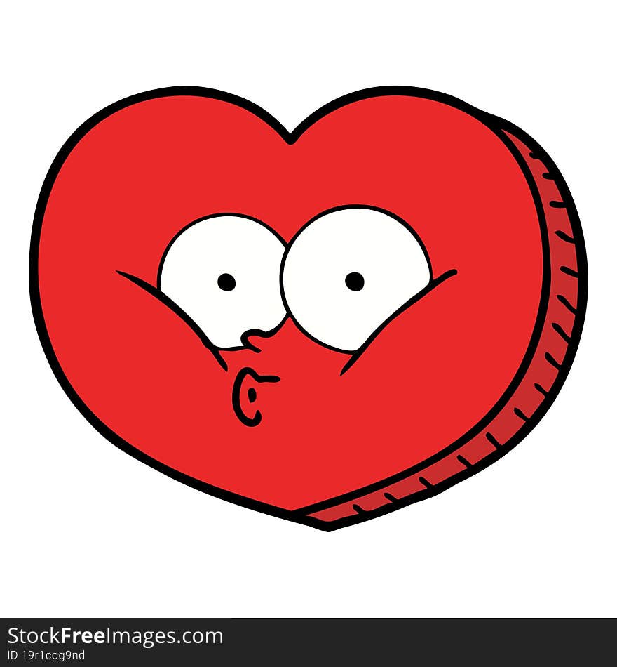 cartoon love heart. cartoon love heart