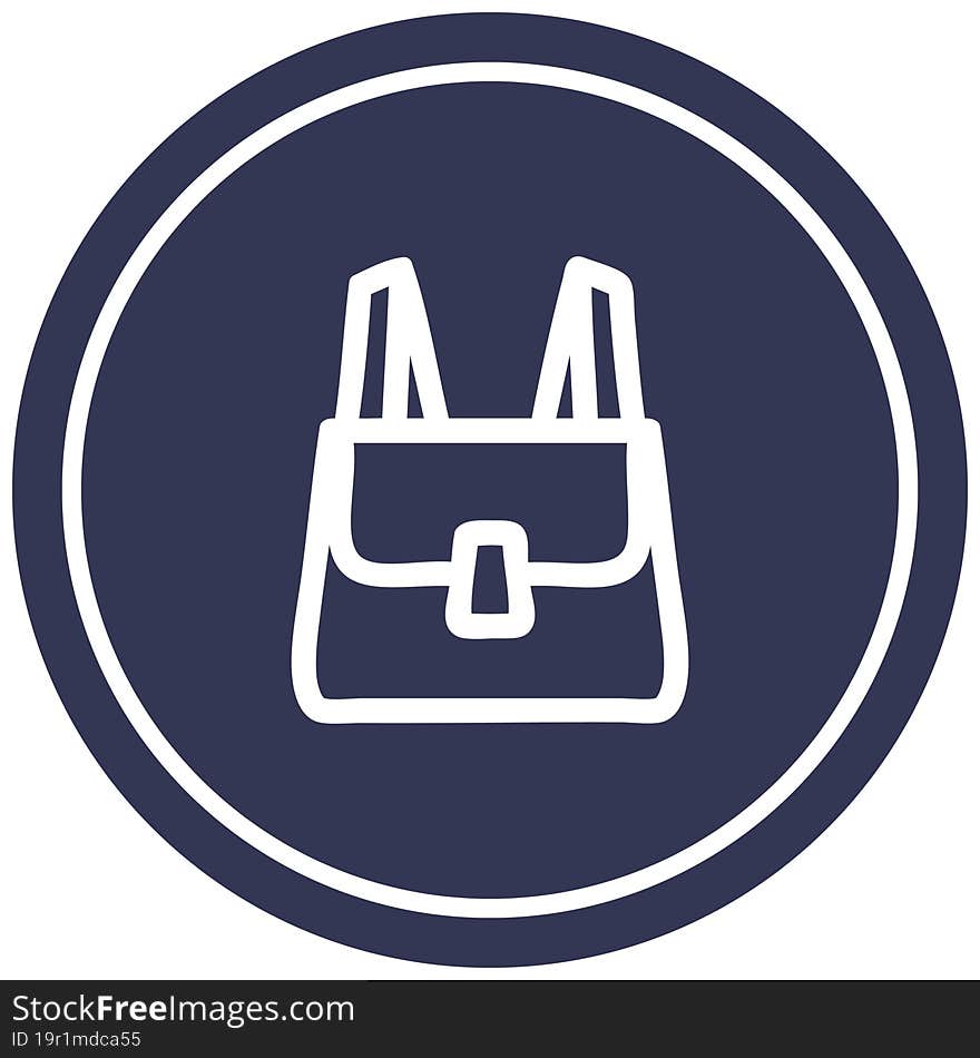 school satchel circular icon