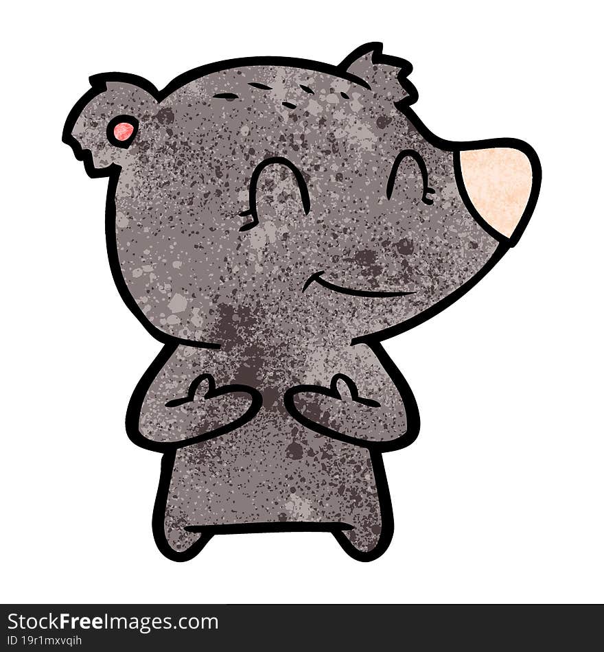 friendly bear cartoon. friendly bear cartoon