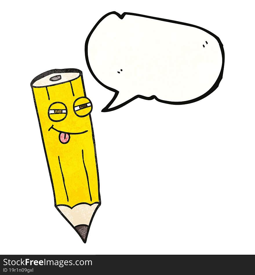 sly texture speech bubble cartoon pencil