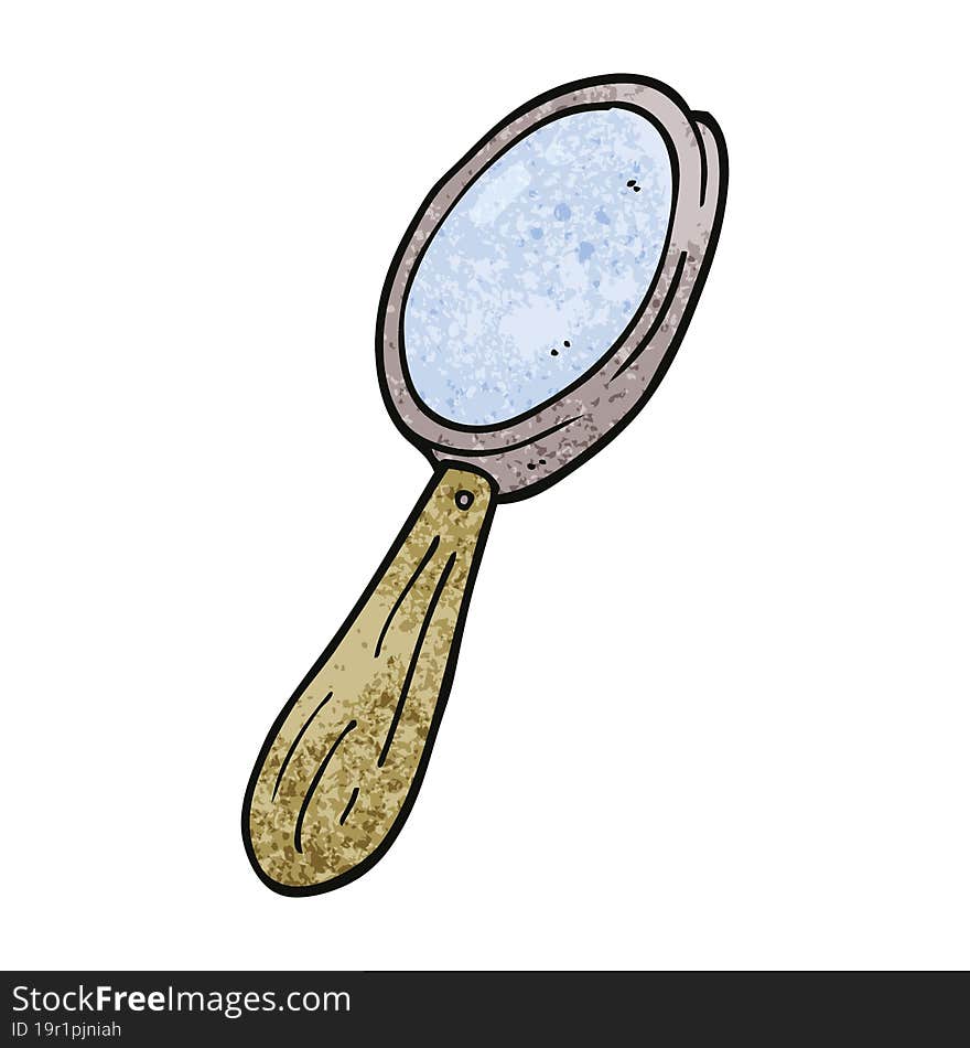 cartoon doodle magnifying glass