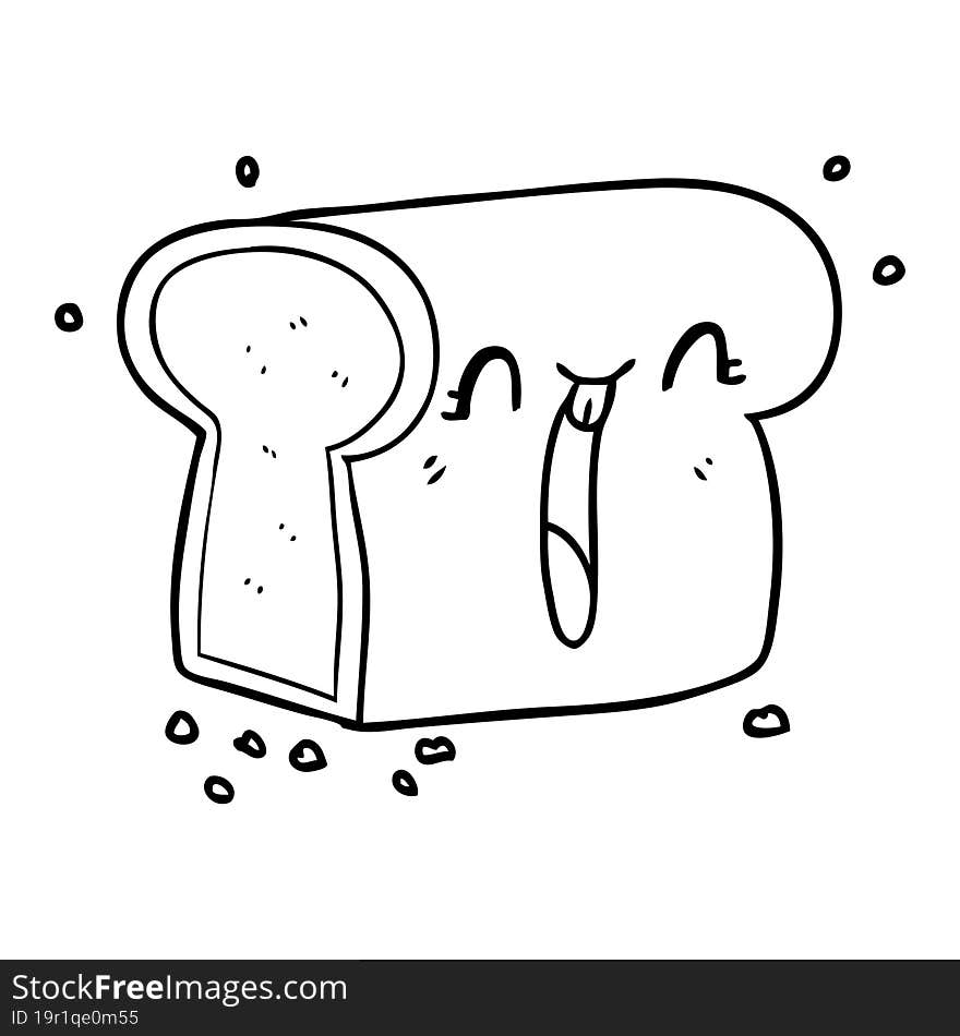 cartoon laughing loaf of bread. cartoon laughing loaf of bread