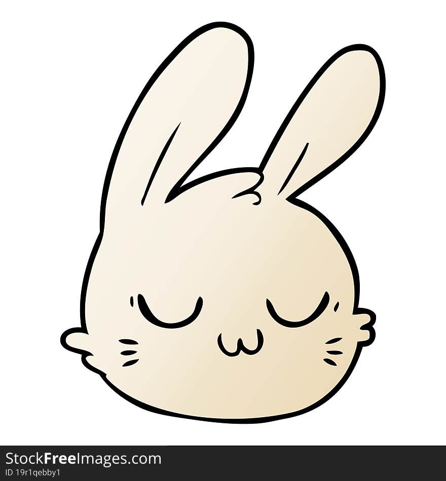 cartoon rabbit face. cartoon rabbit face