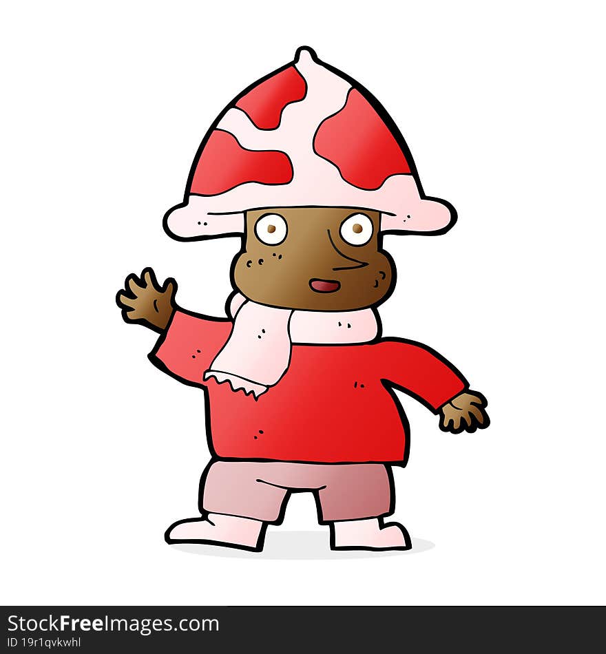 Cartoon Mushroom Man