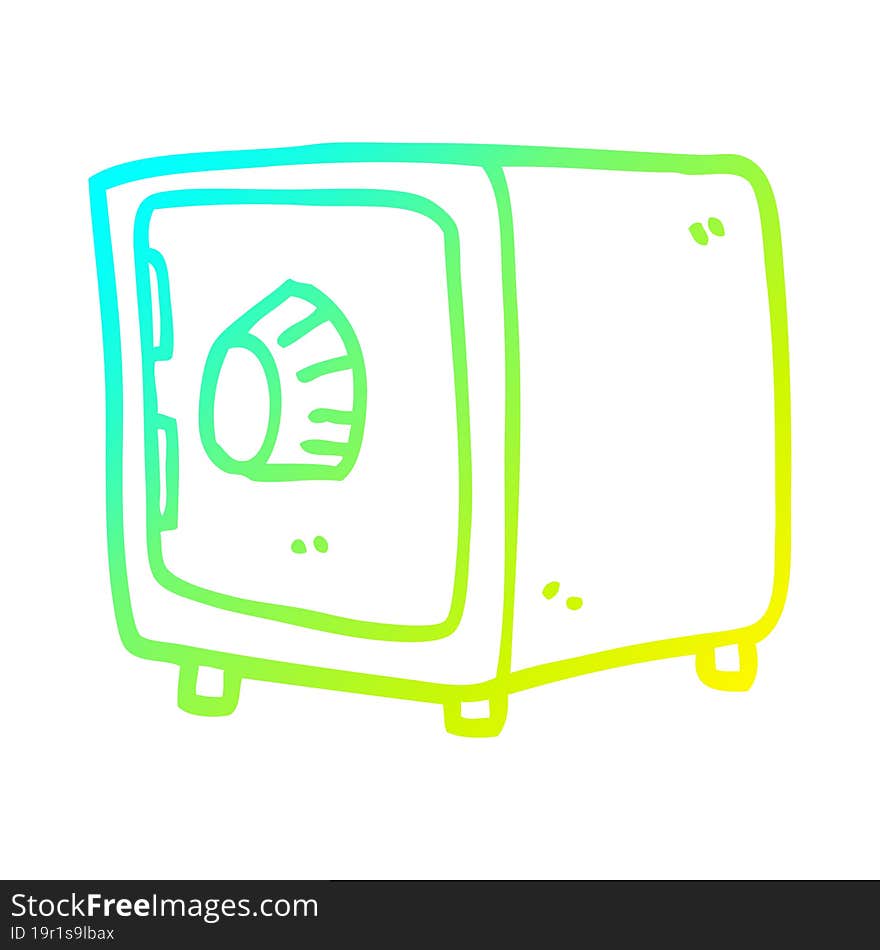 Cold Gradient Line Drawing Cartoon Safe