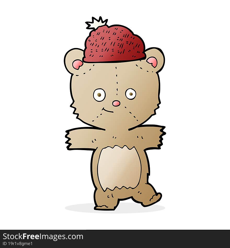 Cartoon Bear In Hat