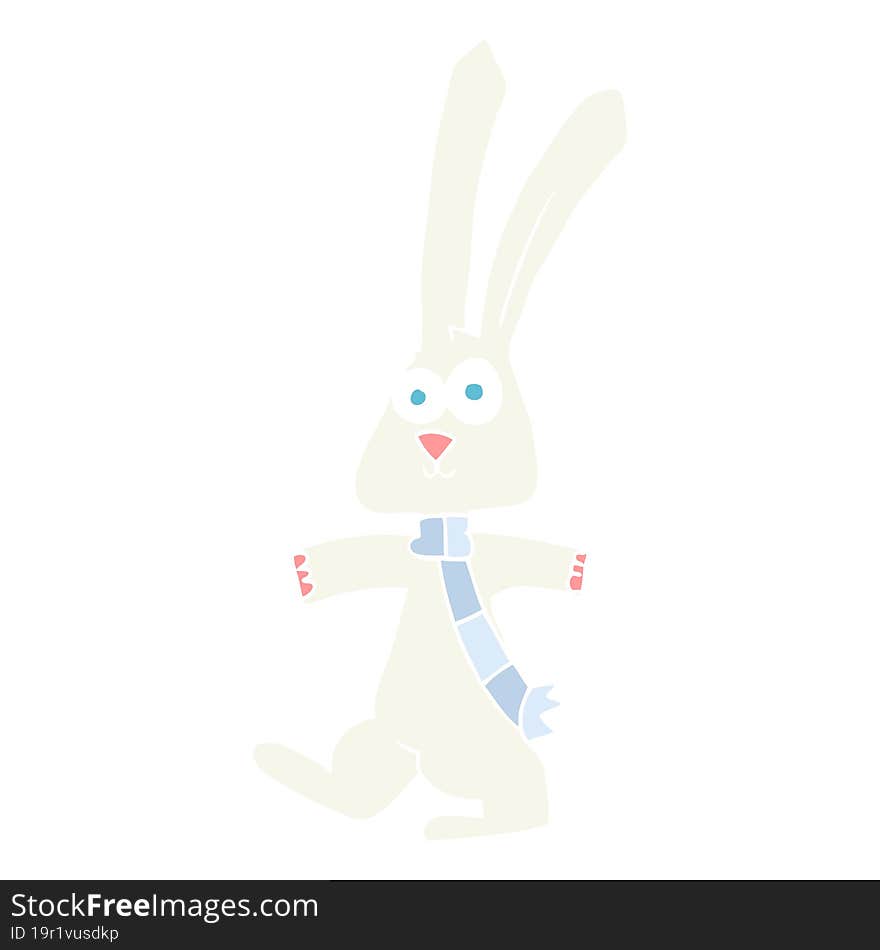 flat color illustration of rabbit. flat color illustration of rabbit