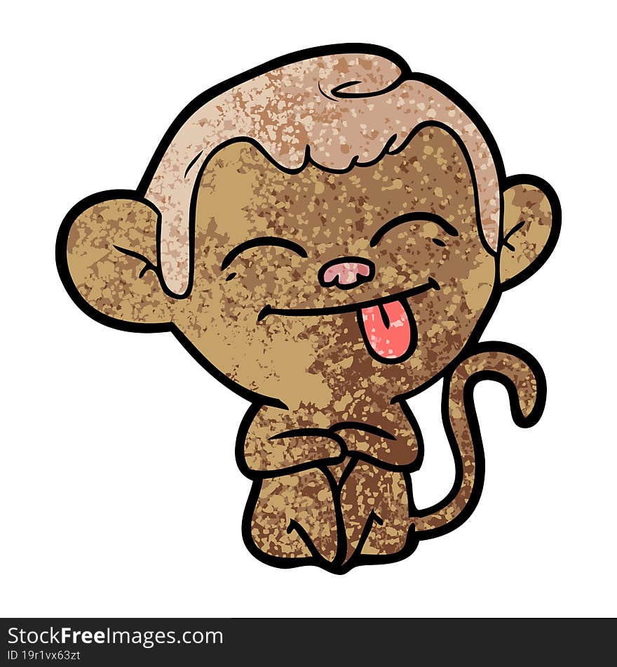 funny cartoon monkey. funny cartoon monkey