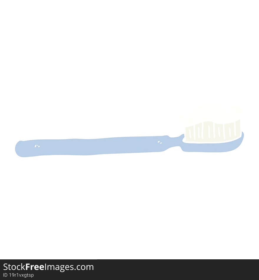 flat color illustration of a cartoon toothbrush