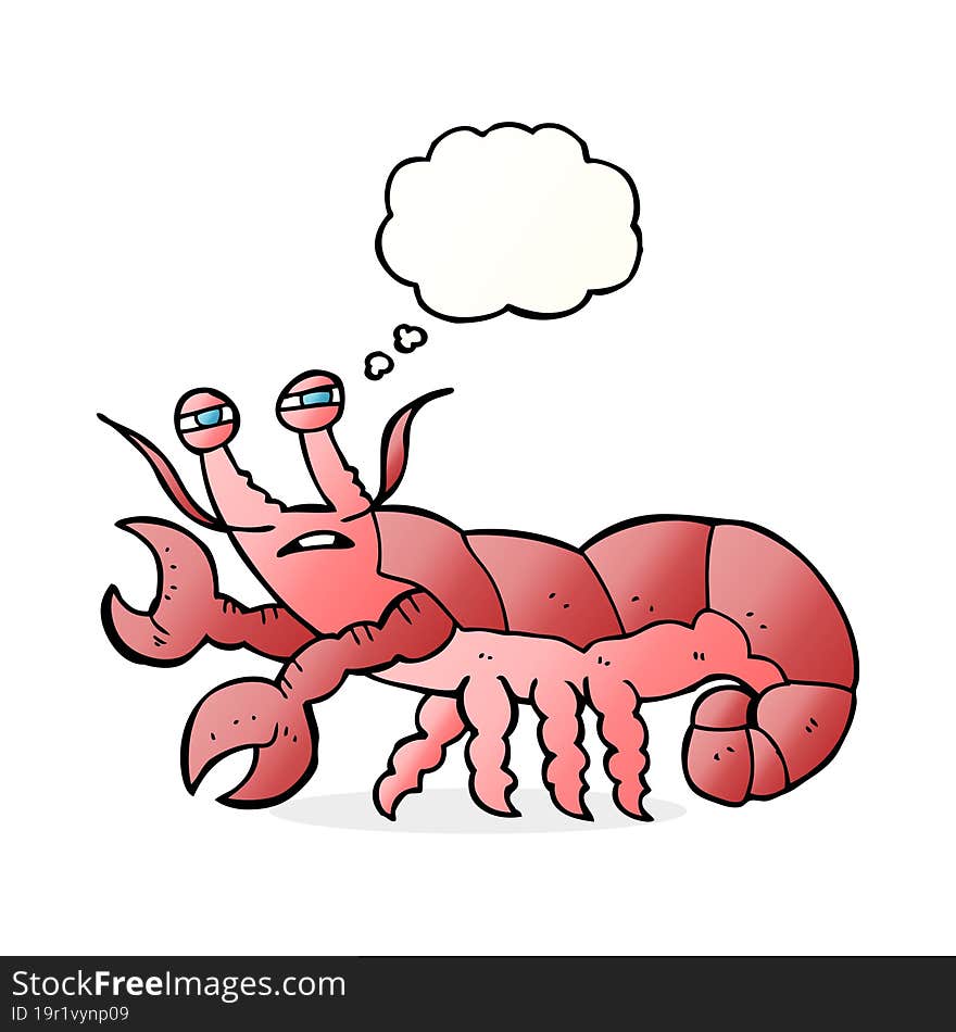 thought bubble cartoon lobster