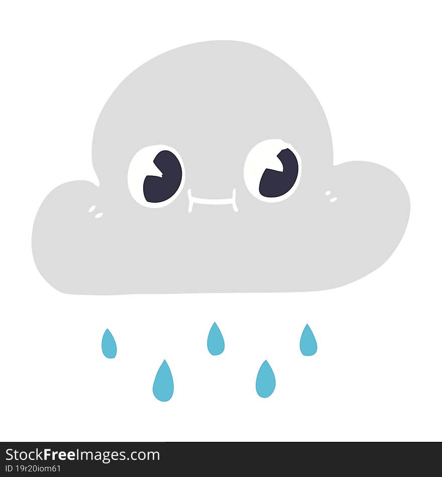 cartoon doodle rain cloud