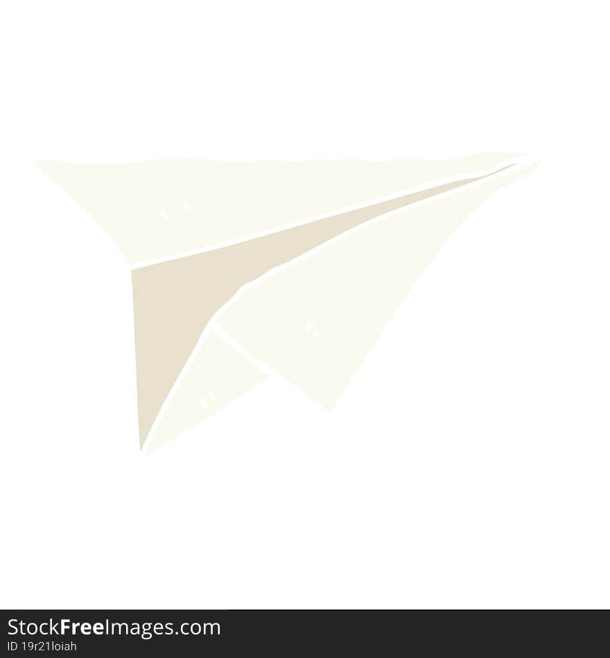 flat color style cartoon paper airplane