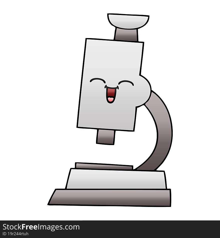 gradient shaded cartoon microscope