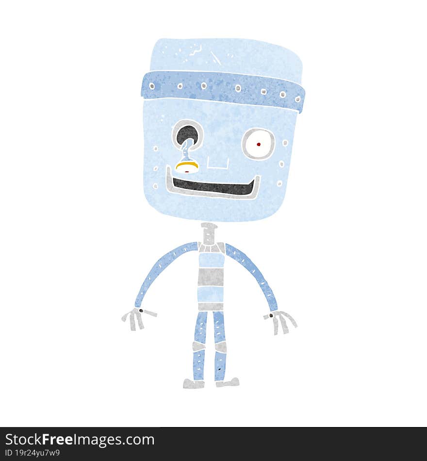 cartoon funny robot