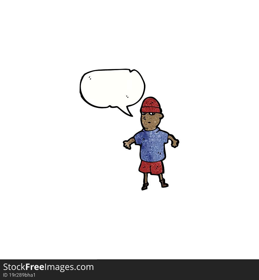 cartoon man with speech bubble