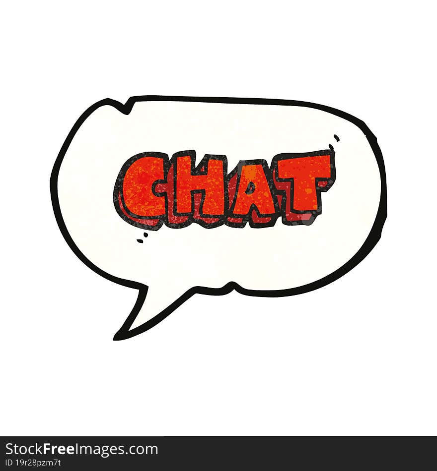 freehand speech bubble textured cartoon chat symbol
