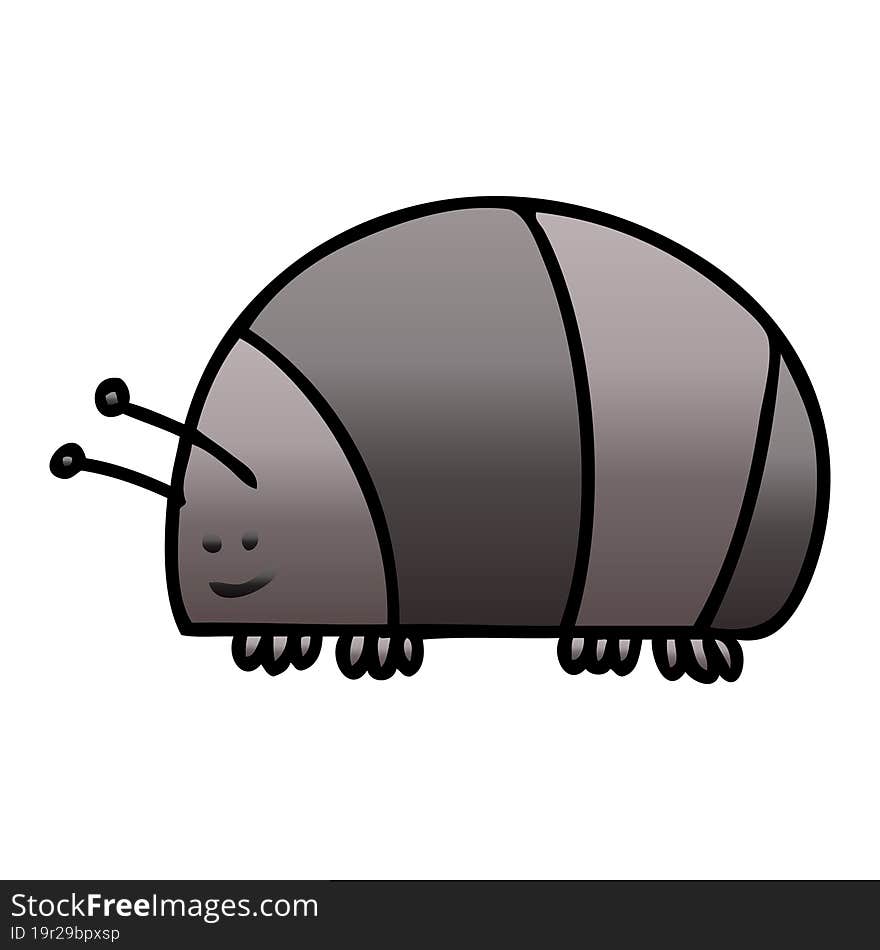 gradient shaded quirky cartoon beetle. gradient shaded quirky cartoon beetle