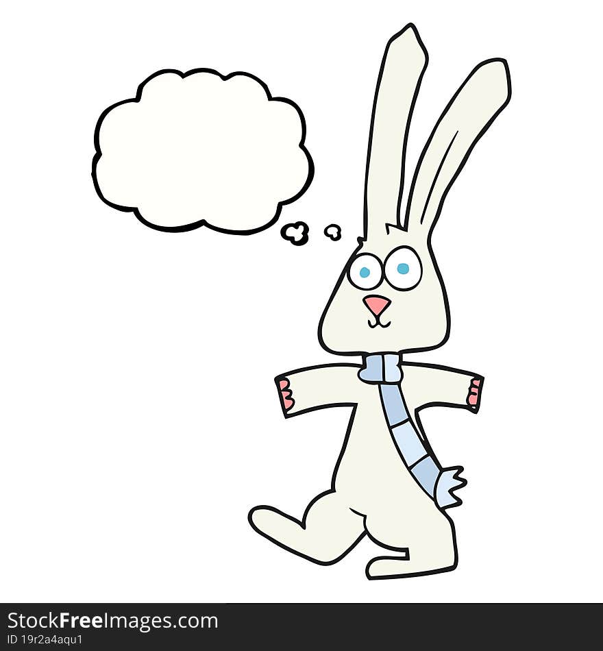 thought bubble cartoon rabbit