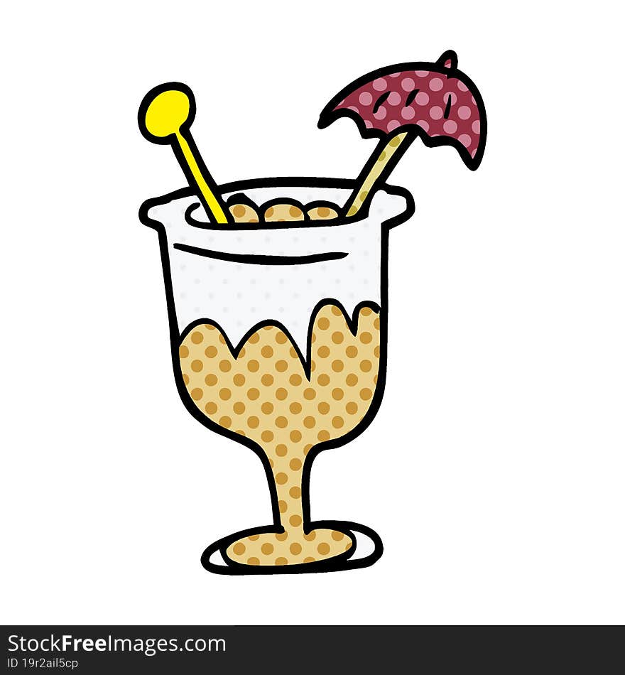 Cartoon Doodle Cocktail