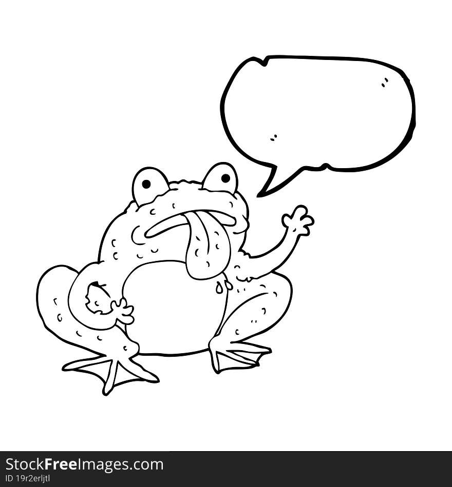 Speech Bubble Cartoon Frog