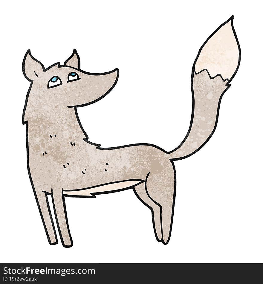 textured cartoon wolf