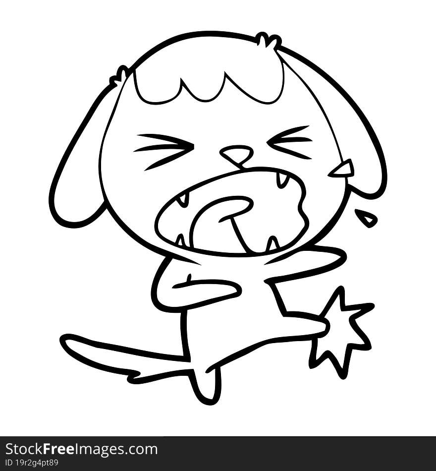 cute cartoon dog barking. cute cartoon dog barking