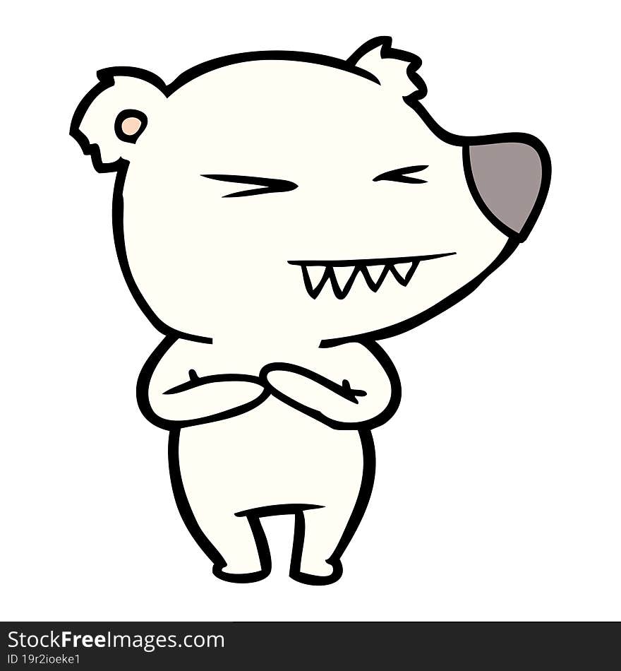 angry polar bear cartoon. angry polar bear cartoon