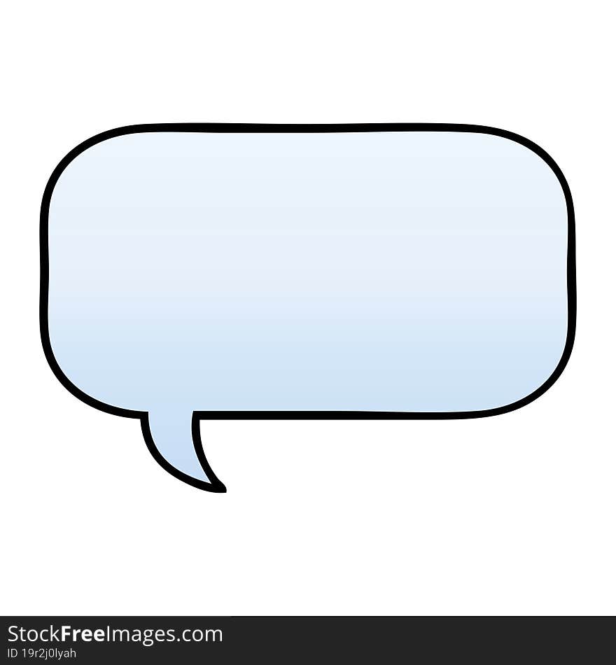 gradient shaded cartoon speech bubble