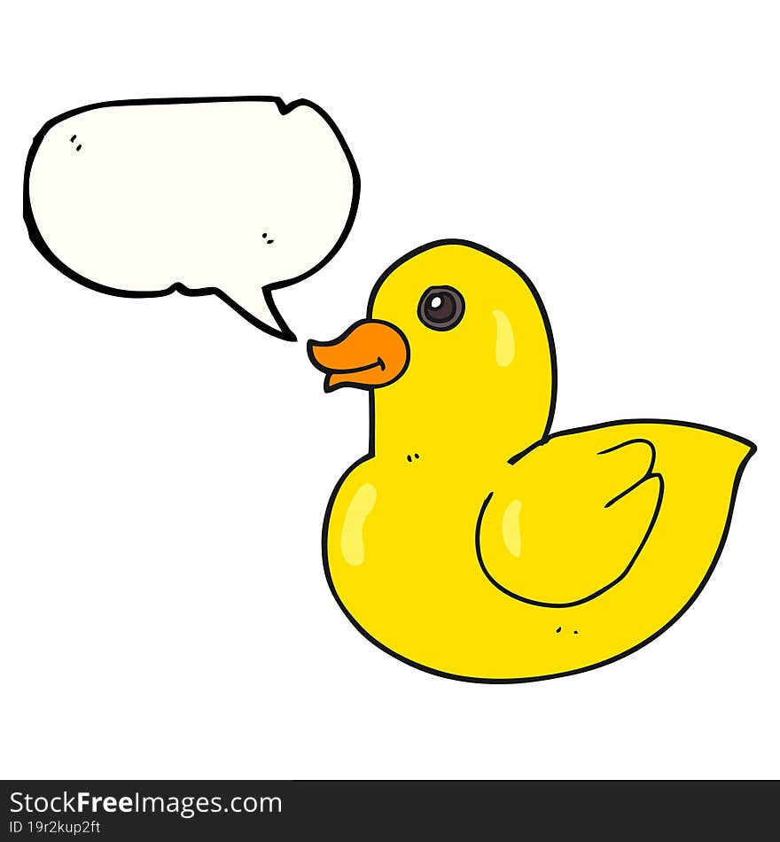 speech bubble cartoon rubber duck