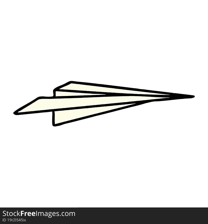 comic book style cartoon paper aeroplane