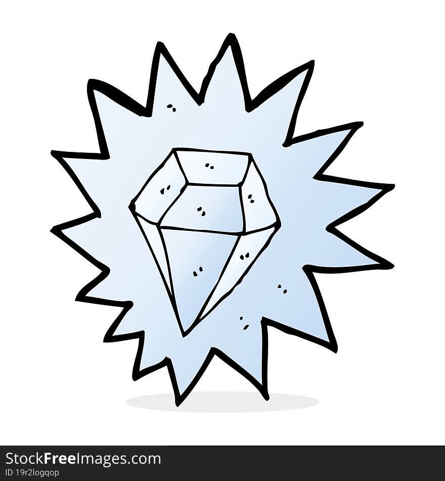 cartoon huge diamond