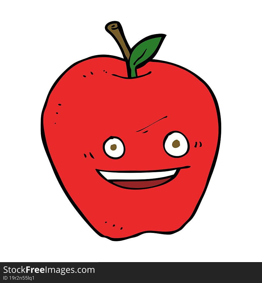 Cartoon Happy Apple