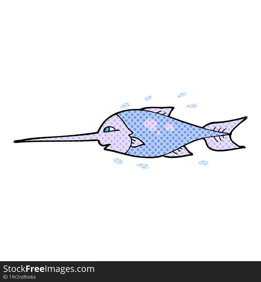 cartoon swordfish