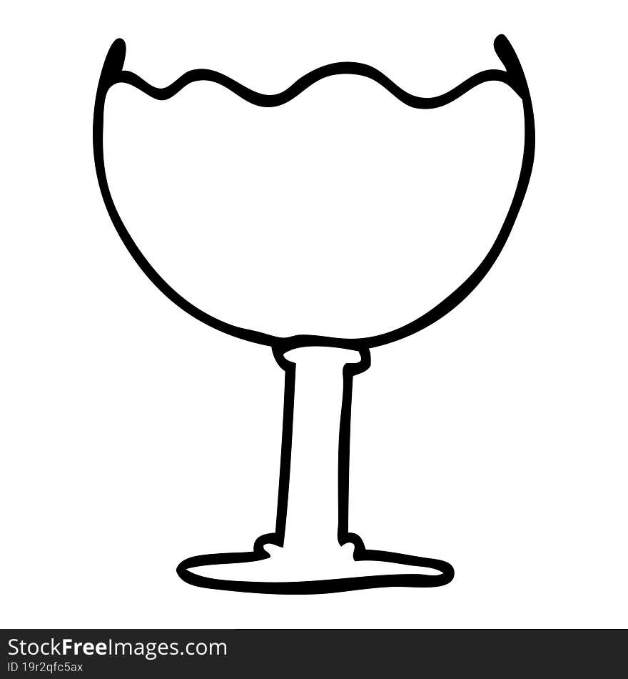 line drawing cartoon glass of drink