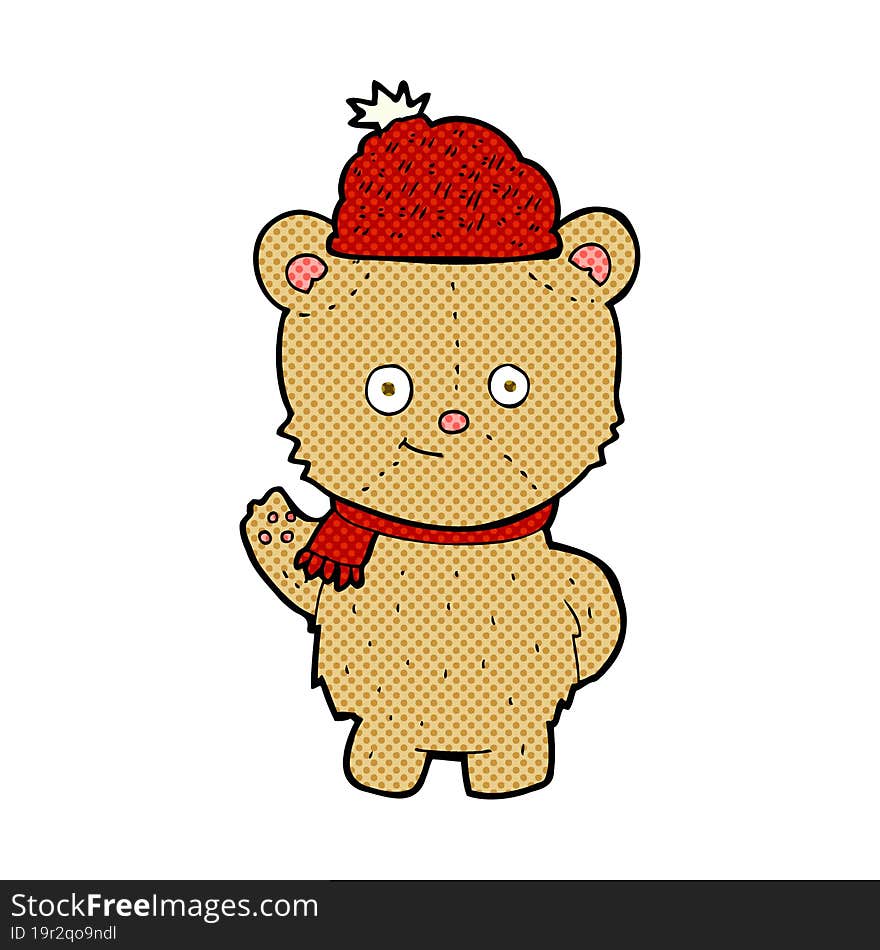 cartoon bear in hat