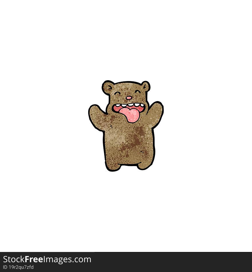 cartoon funny teddy bear