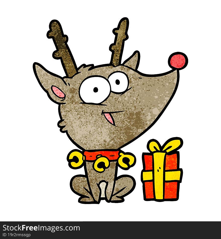 cartoon christmas reindeer. cartoon christmas reindeer