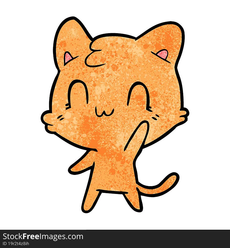 cartoon happy cat. cartoon happy cat