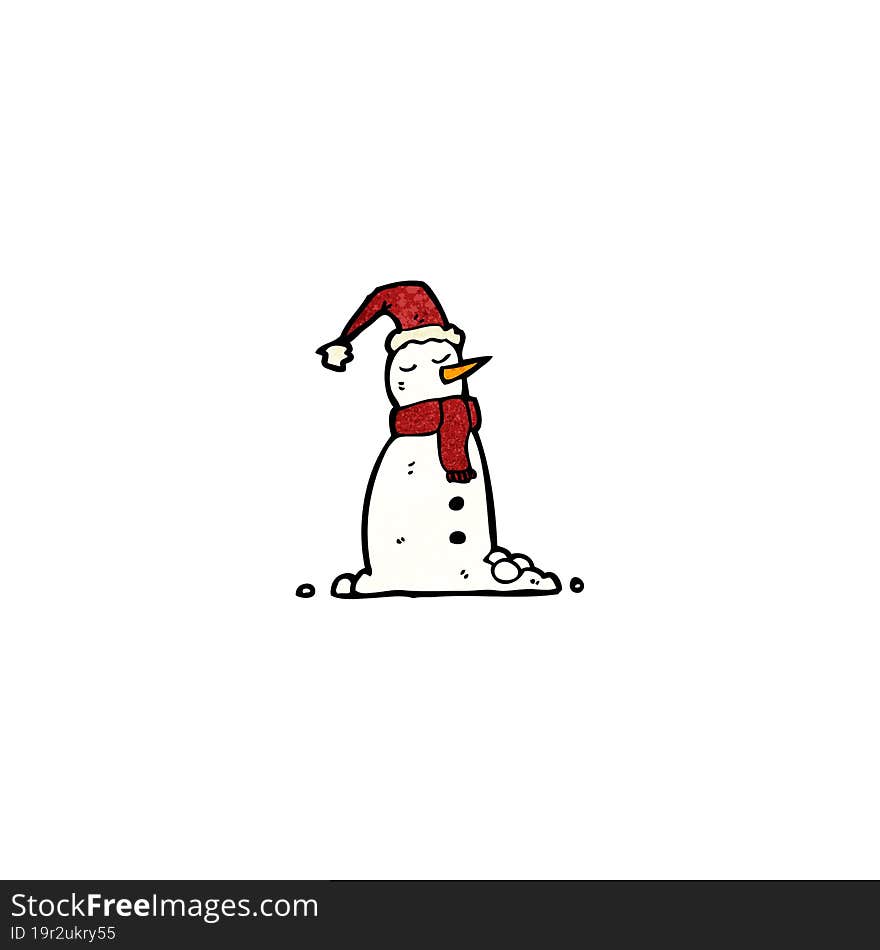 cartoon snowman