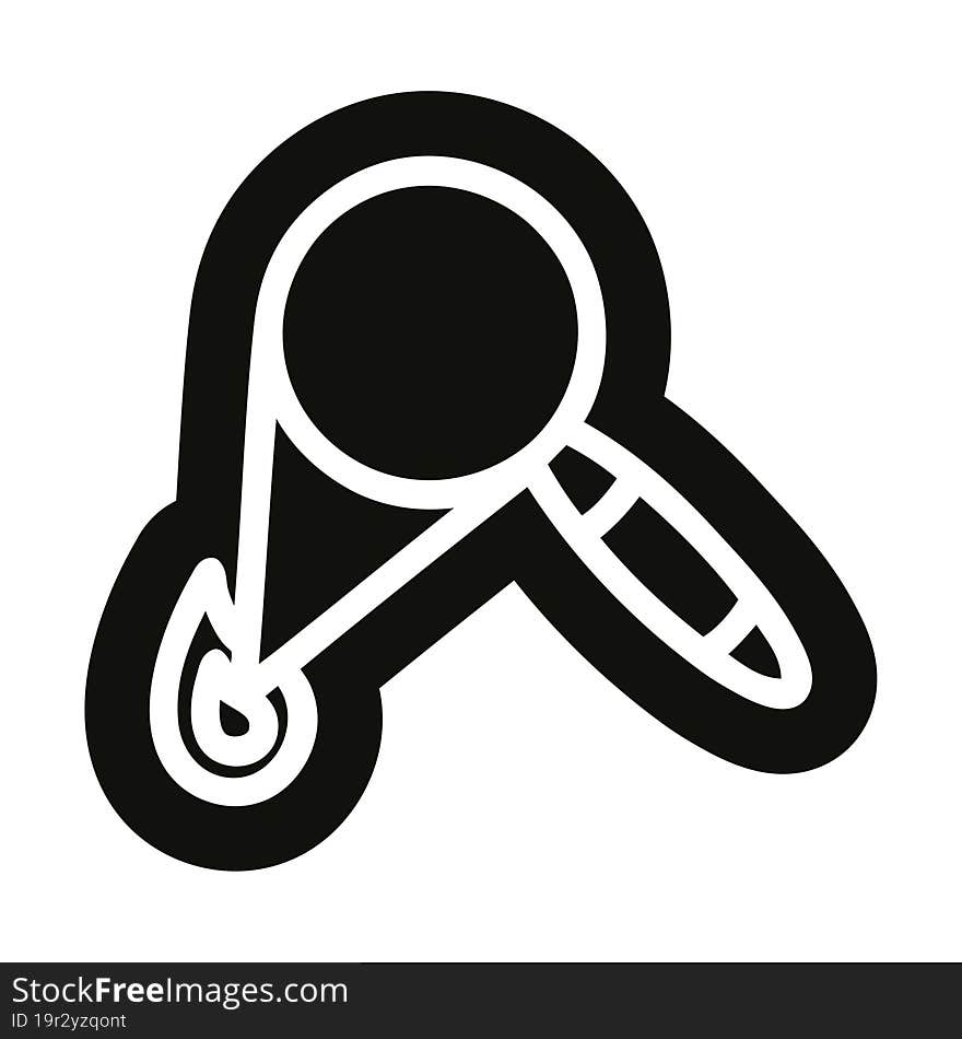 magnifying glass burning icon