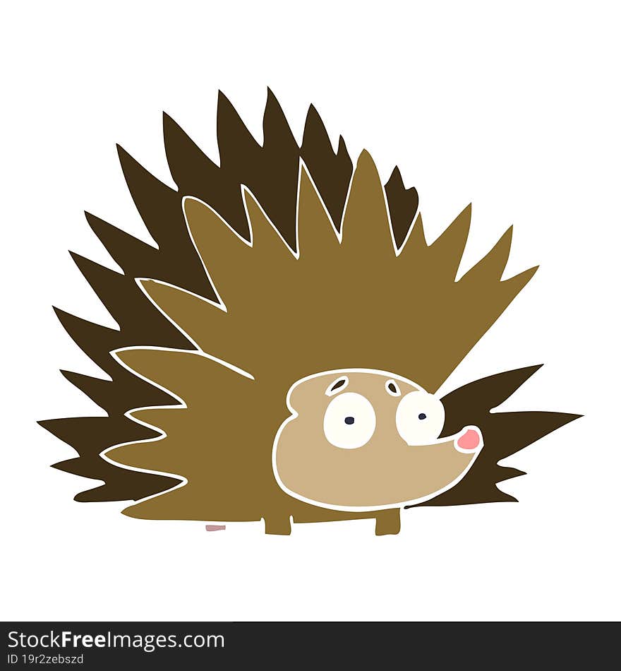 cartoon doodle spiky hedgehog