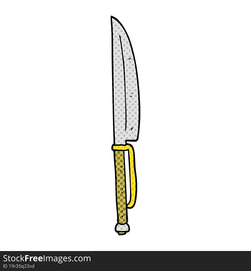 freehand drawn cartoon knife