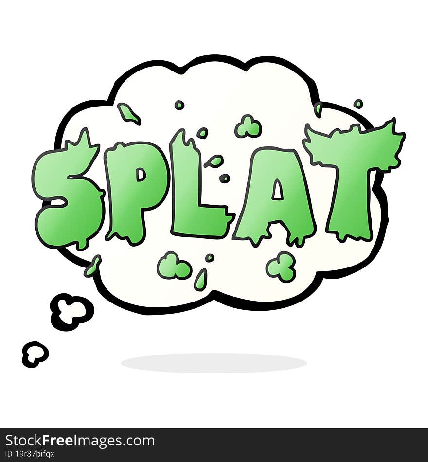 thought bubble cartoon splat