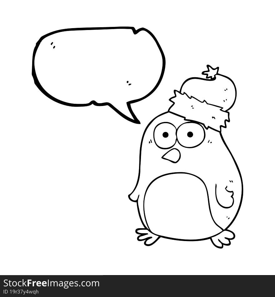 Speech Bubble Cartoon Robin