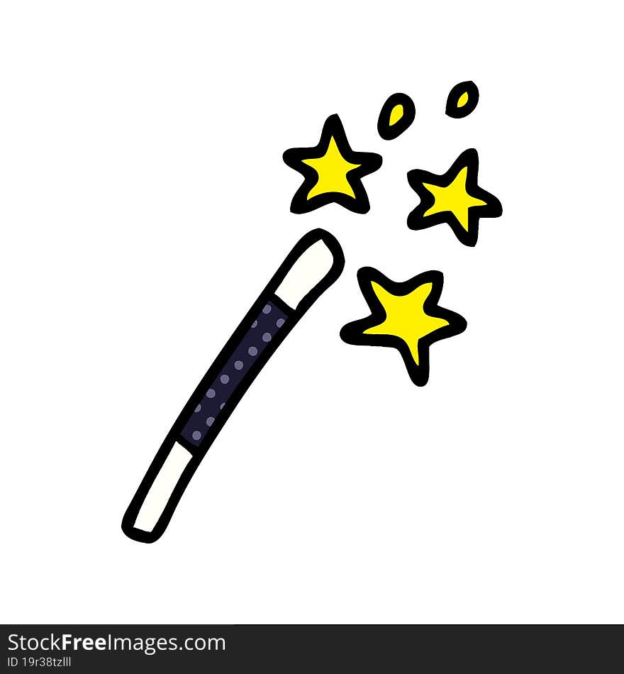 cartoon magic wand. cartoon magic wand