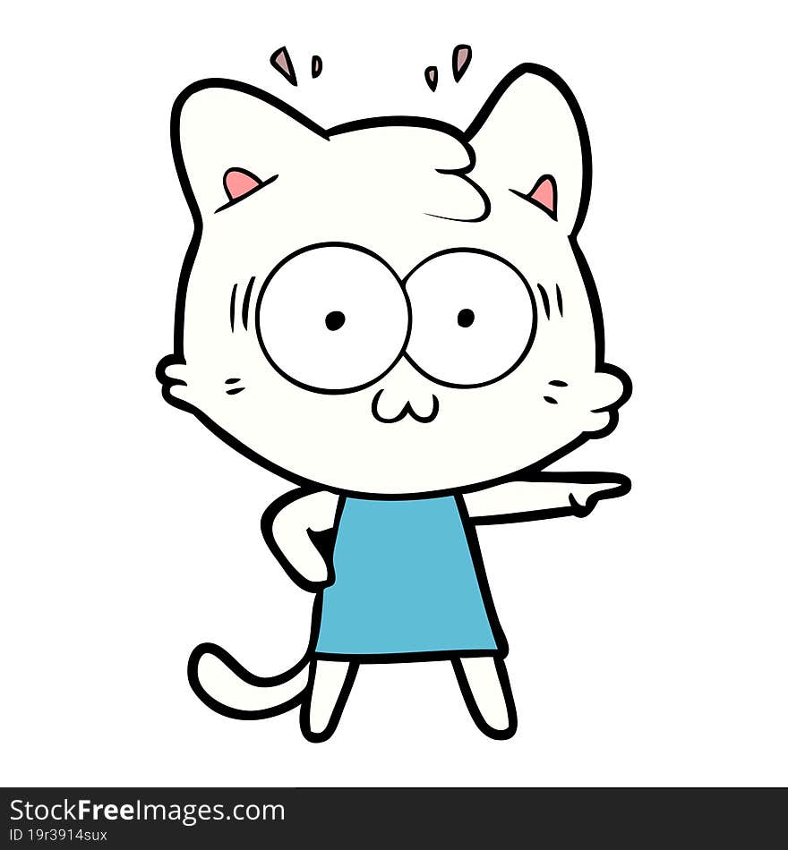 cartoon surprised cat. cartoon surprised cat